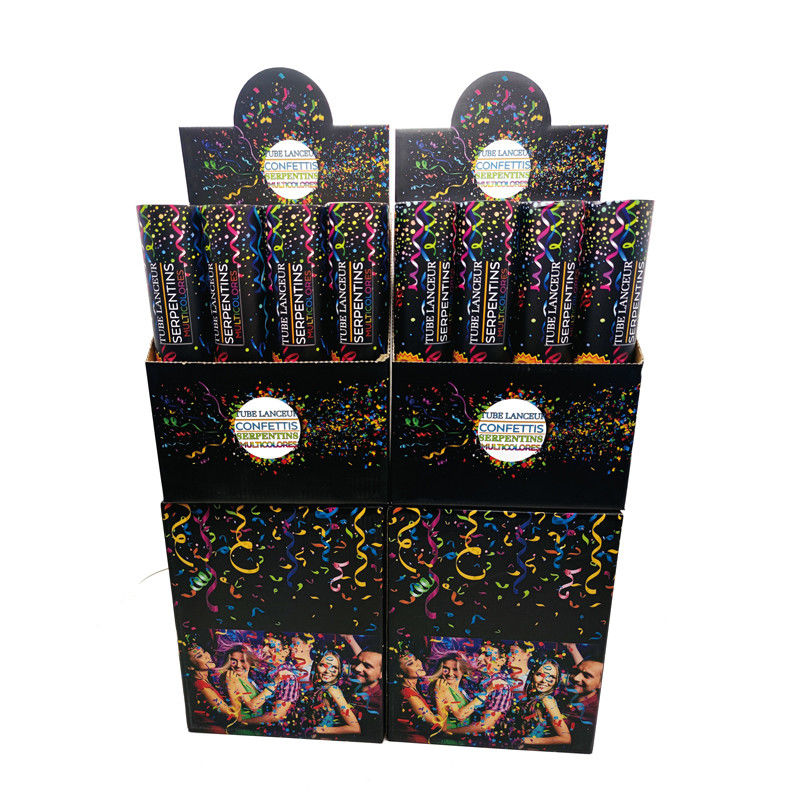 12pcs 25cm Mixed Colorful Slip Paper Handheld Confetti Cannon